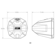 SSV Works 8" SSV A8 Cage Mount Pods With 2" Clamp US2-C8A-200