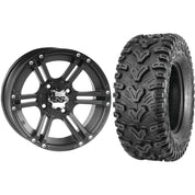 Set of 2 Mounted Wheel and Tire Kit Wheel: 14x8 4+4 4/137 Tire: 28x10-14 6 Ply
