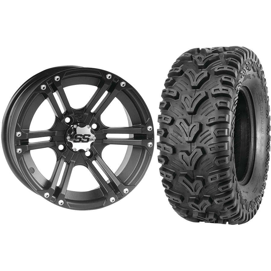 Set of 2 Mounted Wheel and Tire Kit Wheel: 14x8 4+4 4/137 Tire: 28x10-14 6 Ply