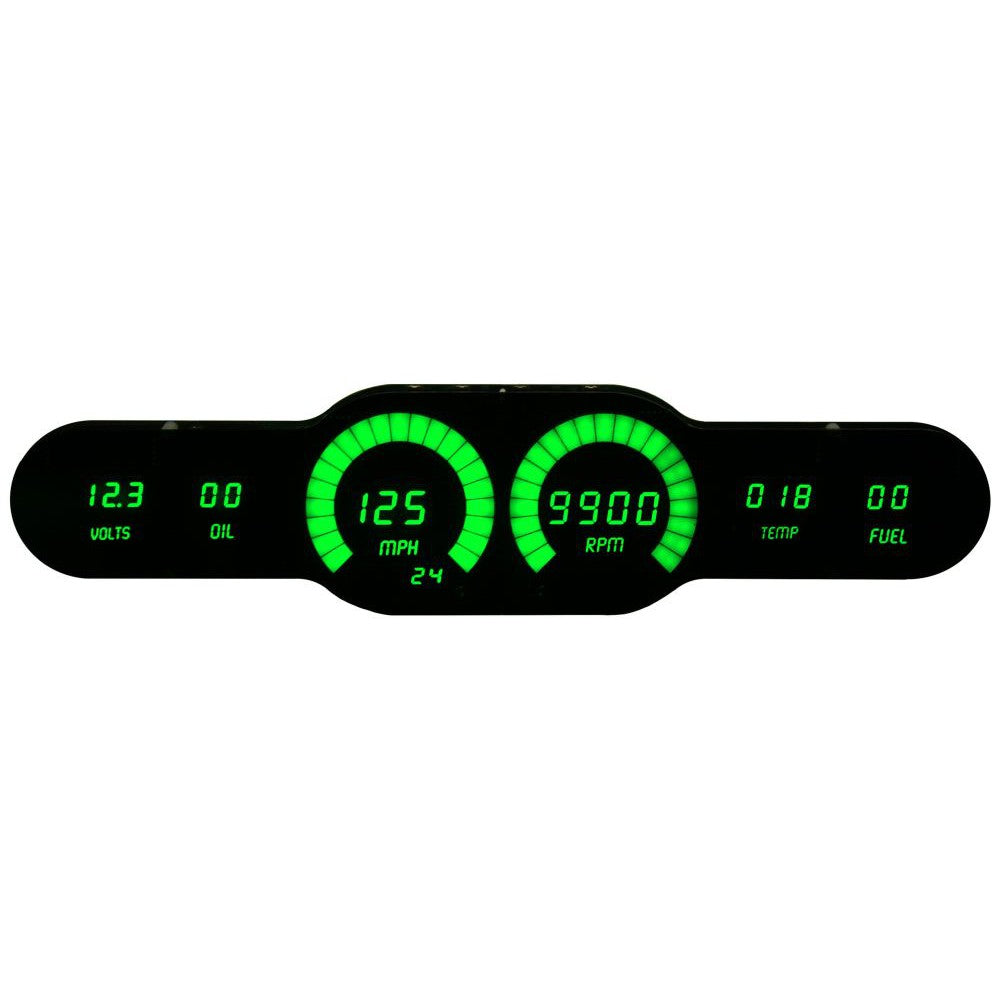 Intellitronix 6 Gauge Bar Sweep Digital Universal Panel DP10004 - Green