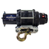 Kit de cabrestante para ATV Viper Midnight de 3000 lb con cuerda sintética negra de 50 pies y soporte