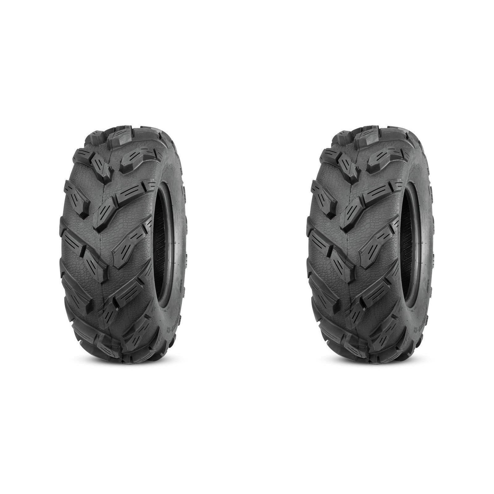 Set of 2 QUADBOSS QBT671 Front Tires 25x8-12 6-ply