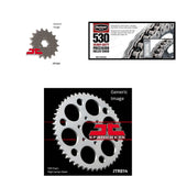 530H Heavy-Duty Chain Natural, Front & Rear Sprocket Kit for SUZUKI GT380 1973