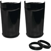 Arlen Ness Smooth Black Fat Tire Fork Boots 20-042