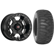 Set of 2 Mounted Wheel and Tire Kit Wheel: 15x8 4+4 4/156 Tire: 32x10-15 2 Ply