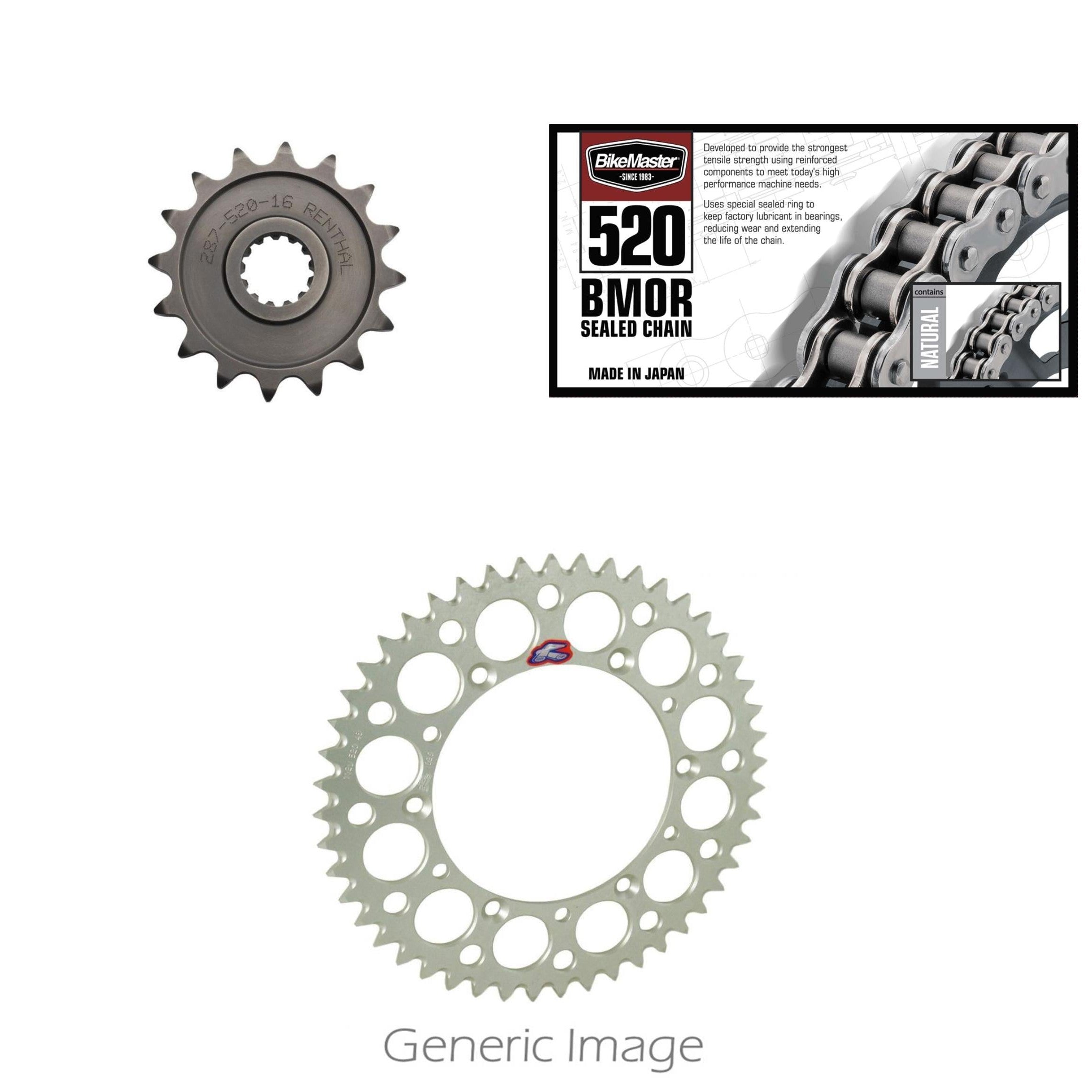 520 BMOR Chain, Front ST & Rear Alum Sprocket Kit KAWASAKI Ninja ZX-6R 2013-2016