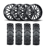 Rines ITP Hurricane de 18" en negro mate y neumáticos Cryptid [34x10-18]