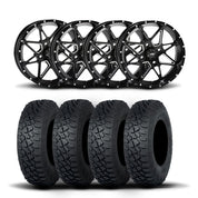ITP Tornado 15" Matte Black Wheels And Tenacity XNR Tires [35x9.5R-15]