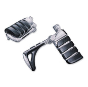 Kuryakyn Chrome Rubber Switchblade Hidden Heel Rest Footpeg Pegs Set Pair Harley