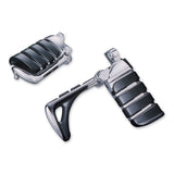 Kuryakyn Chrome Rubber Switchblade Hidden Heel Rest Footpeg Pegs Set Pair Harley