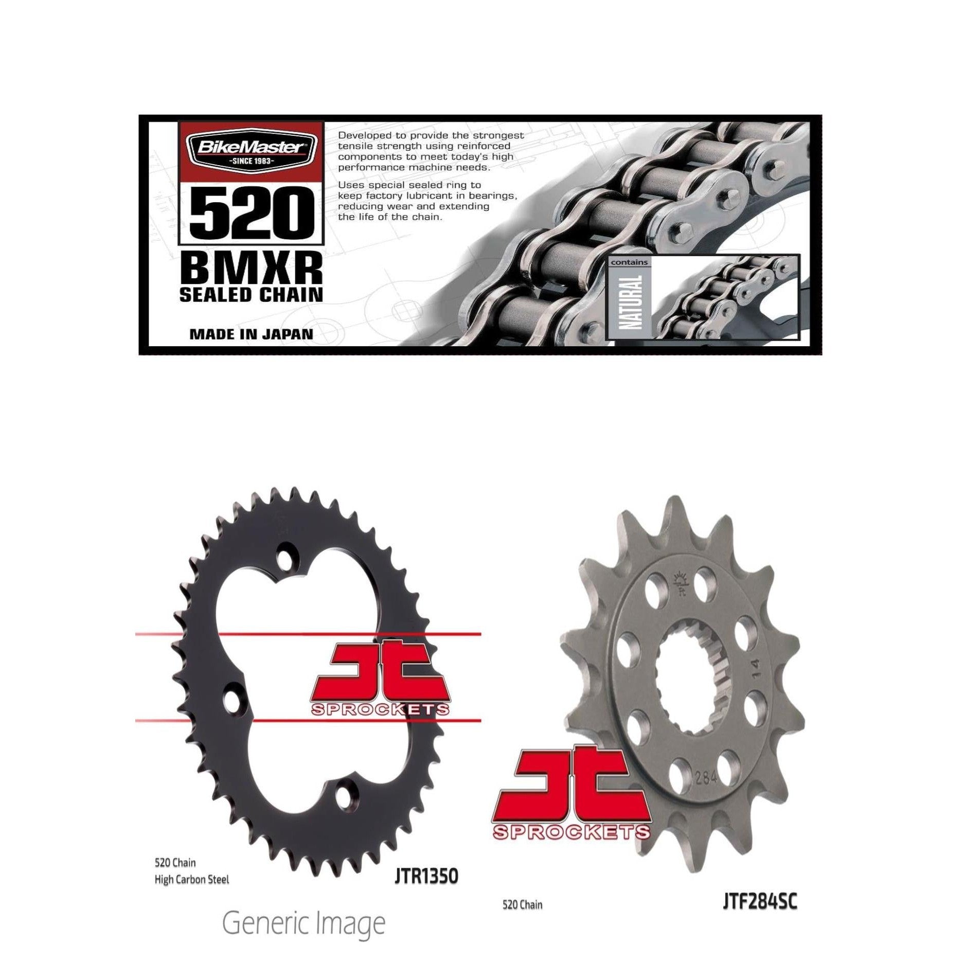 520 BMXR Sealed Chain, Front & Rear Sprocket Kit for HONDA TRX450R 2004-2005