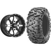 Set of 2 Mounted Wheel and Tire Kit Wheel: 14x7 5+2 4/110 Tire: 26x9-14 6 Ply