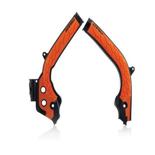 Acerbis Black/16 Orange X-Grip Frame Guard - 2449535229