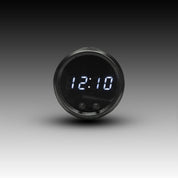 Intellitronix Clock LED Digital in Black Bezel - White