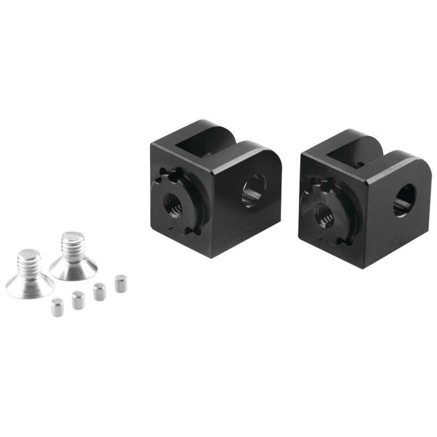 Puig Adjustable Footpeg Adaptors Rider Black - 20241N