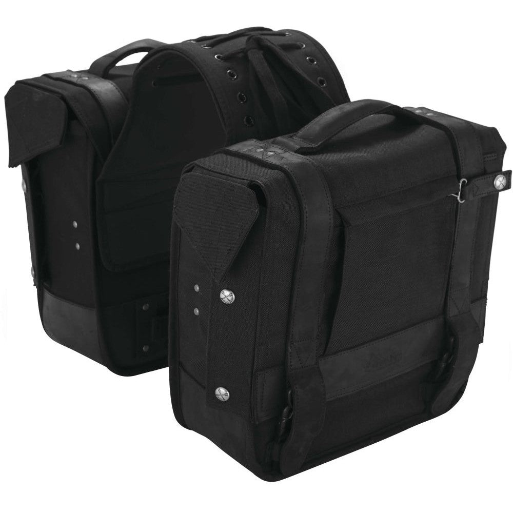 Burly Brand Voyager Throw Over Saddlebags Black - B15-1002B