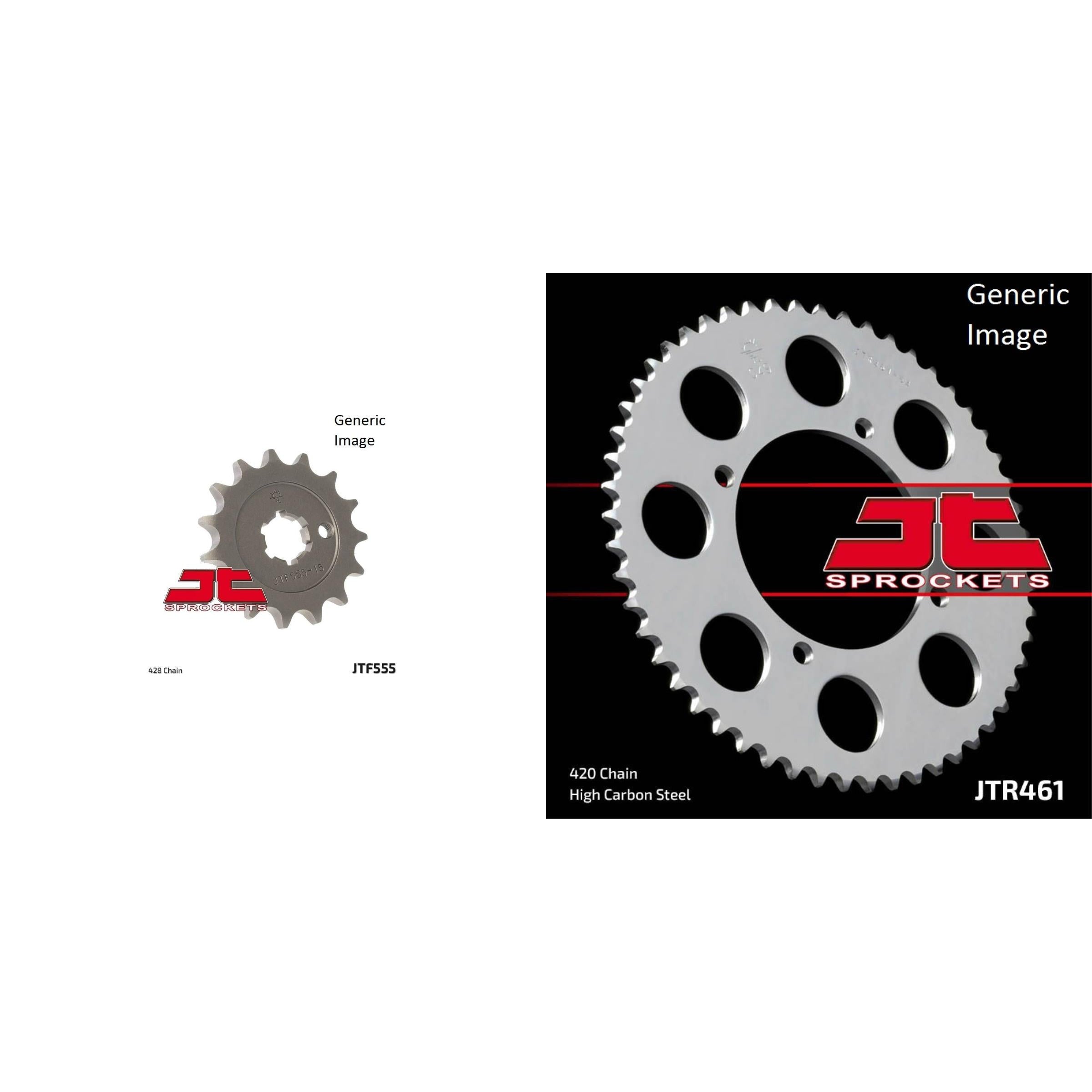 JT SPROCKETS Front and Rear Steel Sprocket Kit fits OffRoad KAWASAKI KX80L 1988