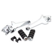 Kuryakyn Chrome Adjustable Passenger Footpeg Pegs Kit Pair Harley Touring 93-06