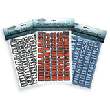KIT DE 1 LETRAS / NEGRO CON BORDE ROJO