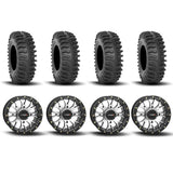 Rines de 20" con sistema System 3 ST-3 con beadlock simulado, mecanizados y en negro brillante, y neumáticos XT400 [33x9.5R-20]