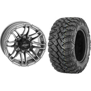 Set of 2 Mounted Wheel and Tire Kit Wheel: 14x7 5+2 4/137 Tire: 27x11-14 8 Ply