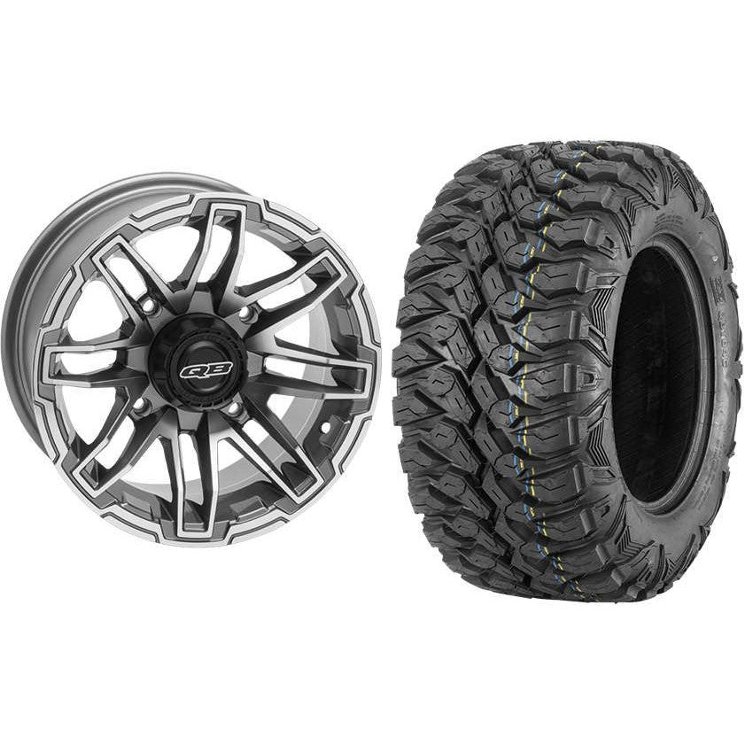 Set of 2 Mounted Wheel and Tire Kit Wheel: 14x7 5+2 4/137 Tire: 27x11-14 8 Ply