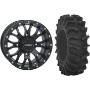 Set of 2 Mounted Wheel and Tire Kit Wheel: 18x7 4+3 4/156 Tire: 33x9.5-18 8 Ply