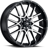 ITP Storm Series Hurricane Wheel Machined Black 18x6.5 4/156 4+2.5 1822516546B
