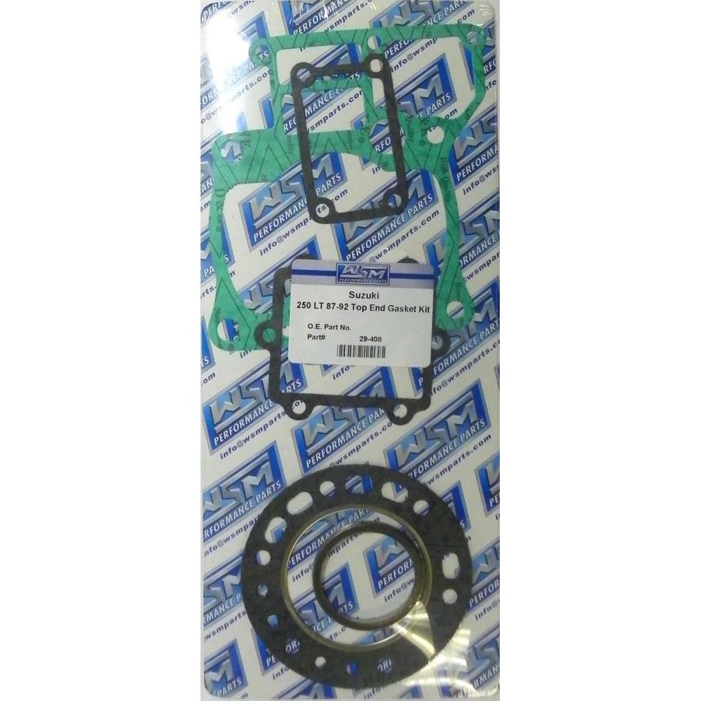 WSM Top End Gasket Kit For Suzuki 250 Quadracer 87-92 29-408