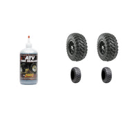4 ATV Tires (Frontier DI2037 Radial 25x8R-12 Front, 25x10R-12 Rear) with Sealant