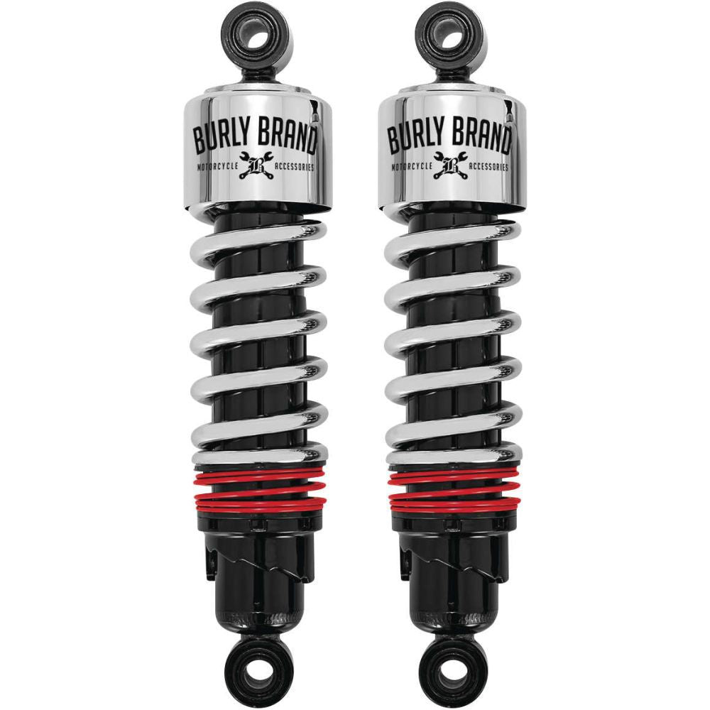 Burly Brand Slammer Plus 11.5" Shocks Chrome - B28-1205