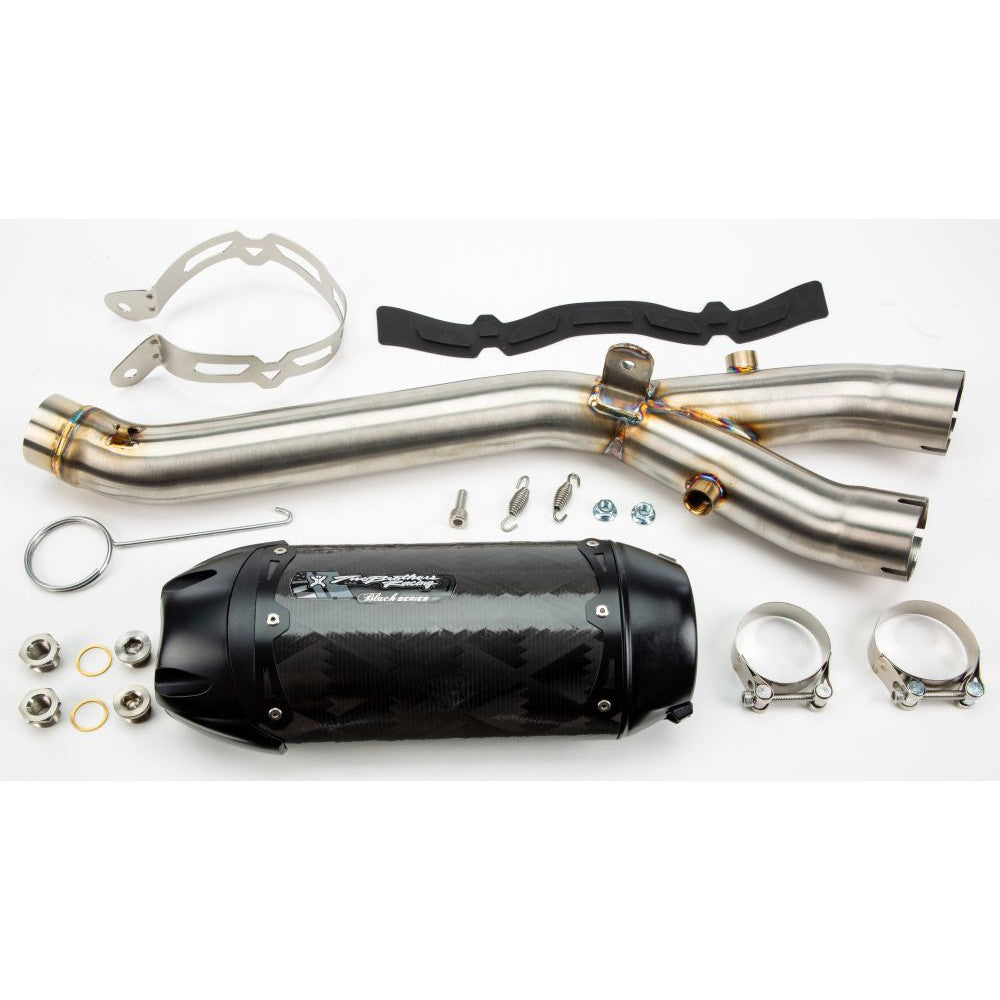 Two Brothers Racing S1R Black Series Carbon Fiber Slip-On Exhaust 005-4530407-S1B