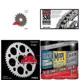 Cadena BMXR 530 Natural con Cera, Kit de piñón delantero y trasero GT550 1971-1977 para Suz