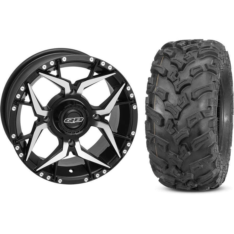 Set of 2 Mounted Wheel and Tire Kit Wheel: 14x7 5+2 4/110 Tire: 26x11-14 6 Ply
