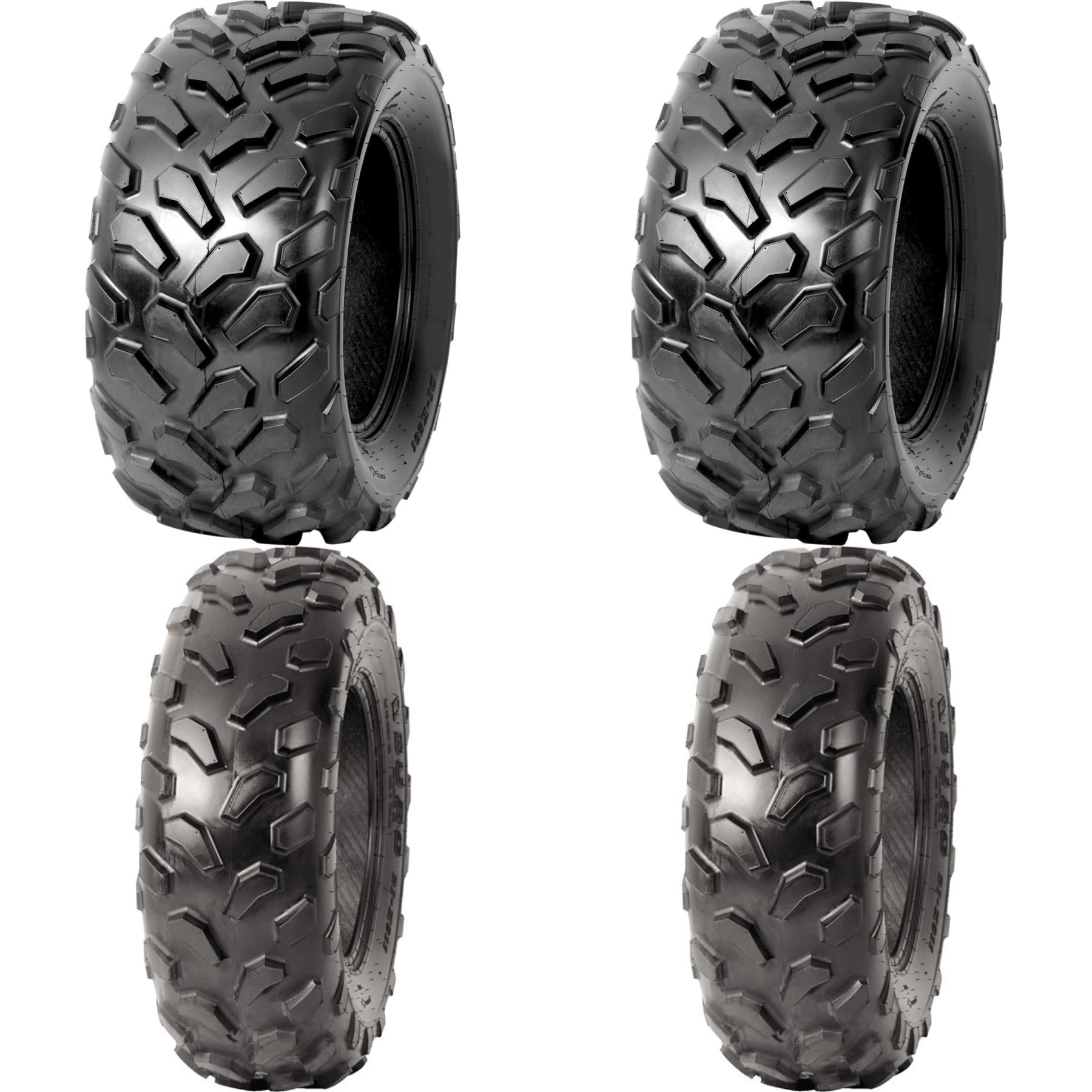Set of 4 ATV DURO Tires (DI-K591 25x10-12 Rear, DI-K911 25x8-12 Front)