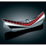 Punta de guardabarros trasero inferior cromada Kuryakyn con luces LED rojas para Honda Goldwing GL