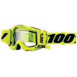 100% Gen1 Accuri Forecast Film System Goggles Fluorescent Yellow w/Clear Lens - 50220-104-02