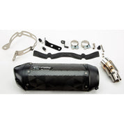 Two Brothers Racing S1R Black Series Standard Carbon Slip-On Exhaust For Kawasaki Versys-X 300 2008-2019 005-4840407-S1B
