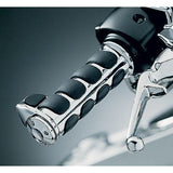 Kuryakyn Chrome Rubber Soft Premium ISO TBW Grips w/ Throttle Boss Harley 6228