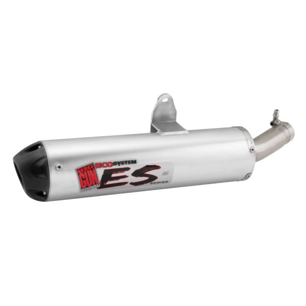 Big Gun ECO Brushed Aluminum Slip-On Exhaust With Black End Tip For Arctic Cat/Textron Models