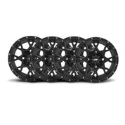 ITP Set of Four Storm Series Hurricane Wheels Matte Black 14x7 4/156 4+3
