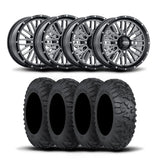 Rines ITP Momentum de 15" mecanizados en negro y neumáticos Terra Claw [30x10R-15]