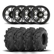 ITP SS216 12" Matte Black Wheels And Mega Mayhem Tires [28x9-12]