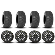 System 3 SB-6 Beadlock Matte Black 15" Wheels And SS360 Sand/Snow Tires [31x10-15]