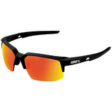 100% Speedcoupe Sunglasses Black with Red Mirror HiPer Lens - 61031-100-43