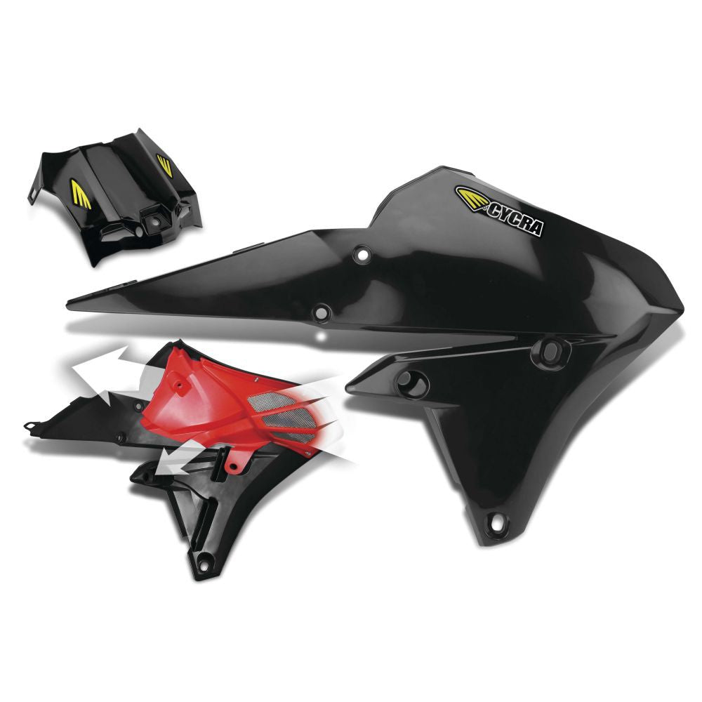 Cycra Powerflow Intake Radiator Shroud Black - 1CYC-1782-12