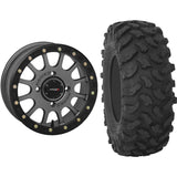 Set of 2 Mounted Wheel and Tire Kit Wheel: 14x7 5+2 4/156 Tire: 30x10-14 8 Ply
