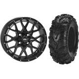 Set of 2 Mounted Wheel and Tire Kit Wheel: 14x7 2+5 4/110 Tire: 27x11-14 6 Ply