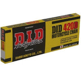 Cadena DID Standard 420D de 80 eslabones, color natural, para motocicletas de calle