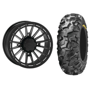 Set of 2 Mounted Wheel and Tire Kit Wheel: 14x7 4+3 4/156 Tire: 30x10-14 8 Ply